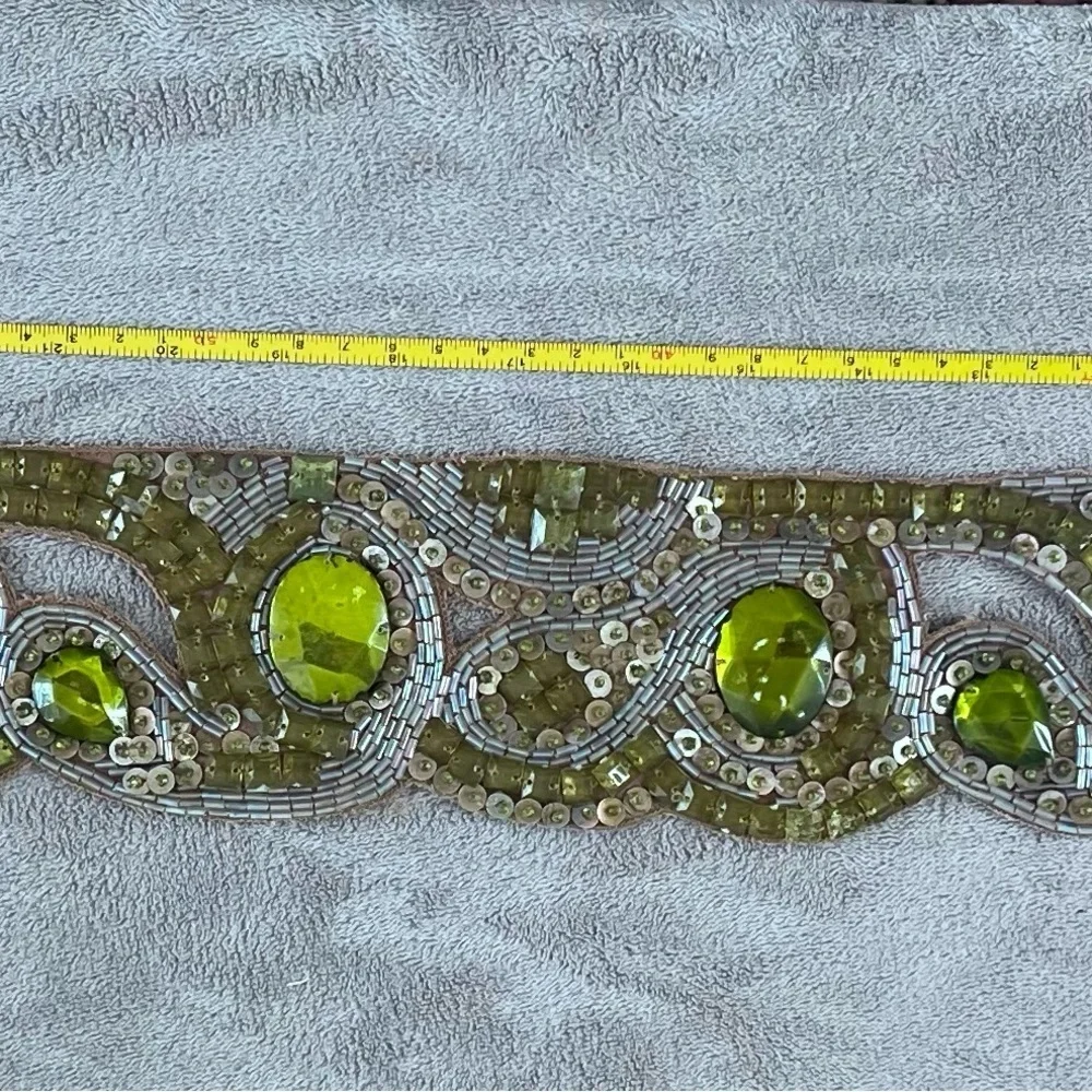 Jeweled Fred Segal, green, sequin, bellydancer belt.